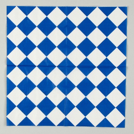 Paper napkins "Blue rhombics" 33x33 cm, set 20 pcs.-1