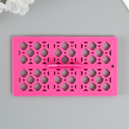 Plastic stamp "Rhombus with heart" 12.8x7.5 cm-3