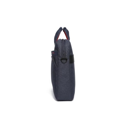 Business bag, lightning department, external pocket, mount on the suitcase, blue color-2