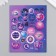 Decor for creativity cardboard "Chips and button. Violet" 24 pcs 13x16.5 cm
