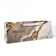 Horizontal “marble” bottle package, 36 × 10 × 13 cm