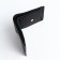 Male purse without fastening, department for cards, coins, black color