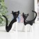 Souvenir Polystone "cats with bows" set 2 pcs 9.3x7x3.7 10x6.5x3 cm
