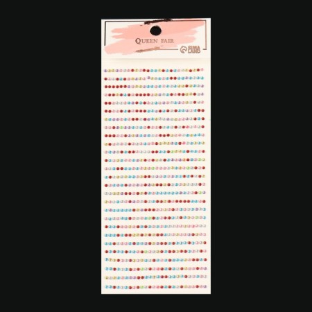 Rhinestones for decor, on adhesive, 2 mm, multi -colored-2