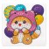 Diamond mosaic sticker for children "Kitten", 9 x 9 cm, set for creativity