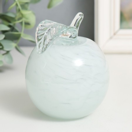 Souvenir Glass in glassbreaker "Apple" h 90 mm white