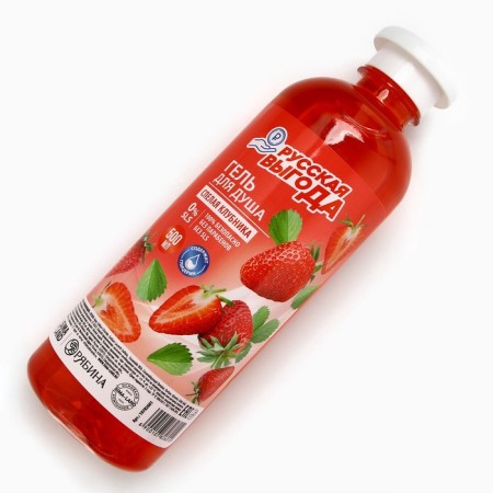 Shower gel Russian benefit, 500 ml, aroma of ripe strawberries-1