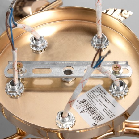 Aleste chandelier 5x60W E27 gold 58x58x23cm-7