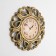 Wall clock, series: interior, "string", smooth move, D-12 cm, 25 x 25 cm