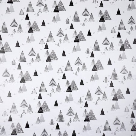 Glossy packaging paper "New Year's forest", 70 x 100 cm, New Year-2