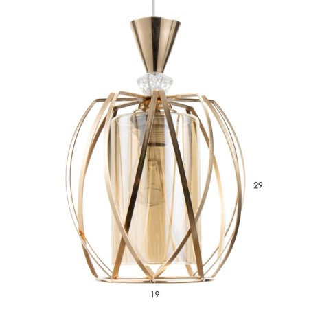 Light Bayerlux "Loerin" E27 40W gold 18x18x80 cm-6