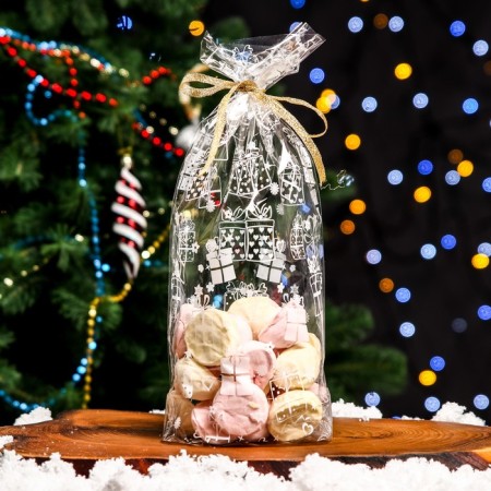 Package Packing BOPP, with a bottom fold, "Gifts" 15*30 cm