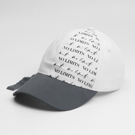 Women's cap with reflective elements No Limits, white color, rr 56-1