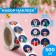 Stickers in the roll "Christmas", 500 pcs, 2.5 x 2.5 cm