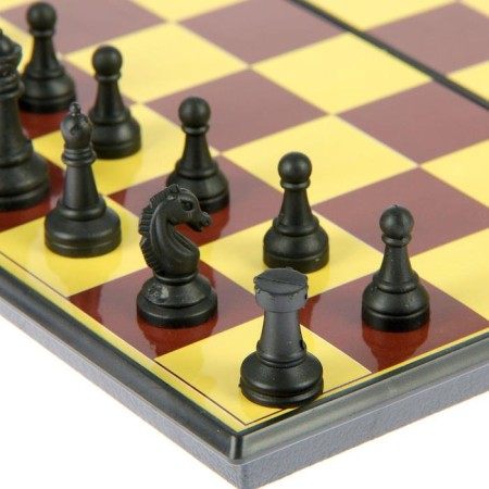 Chess, checkers, board games, set 2 in 1, plastic board 20 x 20 cm-4