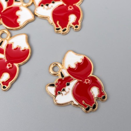 Decor for creativity Metal, enamel "Red Lisenok" 2x1.9 cm