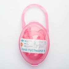 The dummy is whole -diligent, with the holder, in the container, from 0 months, the color is pink