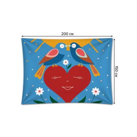 Decorative panel with photo printing "Spring", horizontal, size 150x200 cm-1