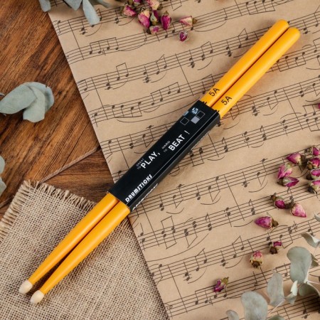 Drum sticks Music Life, 5a, maple, yellow-3