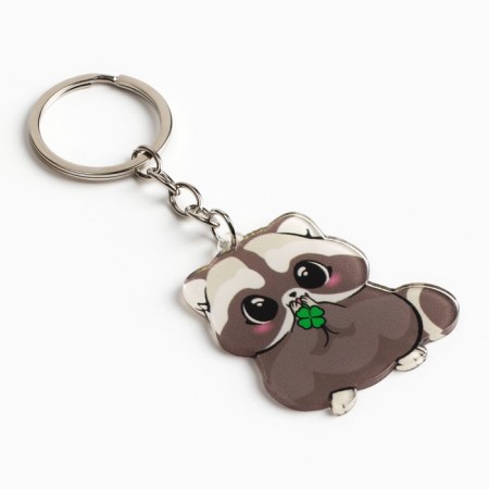 Acrylic key -keychain "I am bringing happiness and luck", 9.7 x 4.5 cm-2