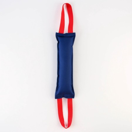 A toy-mower with 2 handles, dark blue, 28 x 8 cm-2