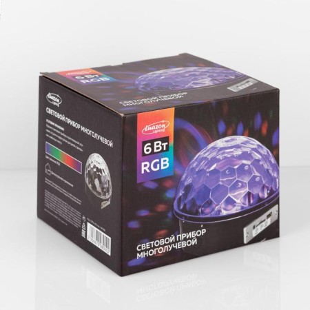 Light device "Crystal ball" 17.5 cm, speaker, glow RGB, 220 V-8