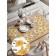 A set of napkins for setting the table “Sunflower and bumblebee”, rectangular, rounded edges, size 30x46 cm, 4 pcs