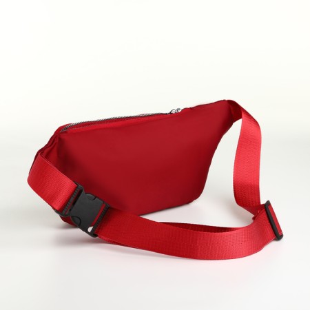 Lightning waist bag, 2 outer pockets, red color-3