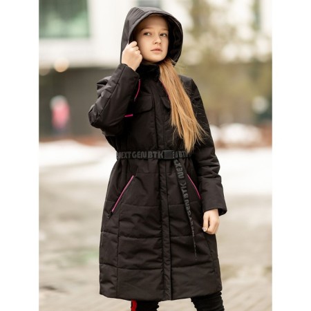 Coat for the girl "Katherine", height 164 cm, black color-2