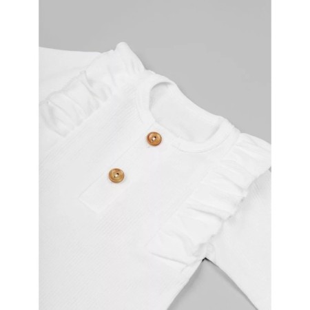 Children's overalls with ruffles fashion, height 56 ​​cm, milk color-6