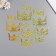 Stick paper, Tiara plastic holography gold set 12 pcs 3 sizes