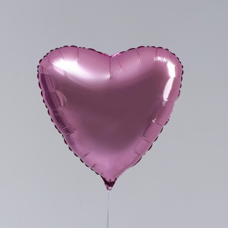 Foil ball 19 ", heart, pale pink color-1