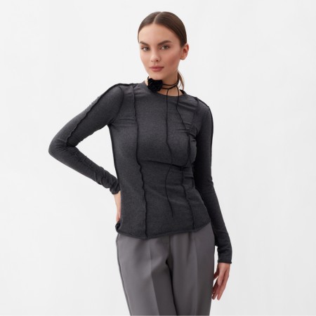 T -shirt with DL. Sleeve (longshit) Mist, p. 42, gray-4