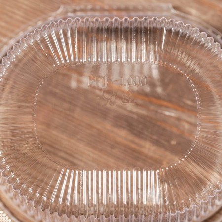 A plastic disposable container with an insoluble lid, 1 l, 17.5 × 14.9 × 7.9 cm, the color is transparent-2