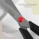 Scissors are universal, mowed blade, 9.5 ", 23.5 cm, black/red color