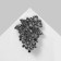 Brooch "Grapes" fluffy bunch, gray color