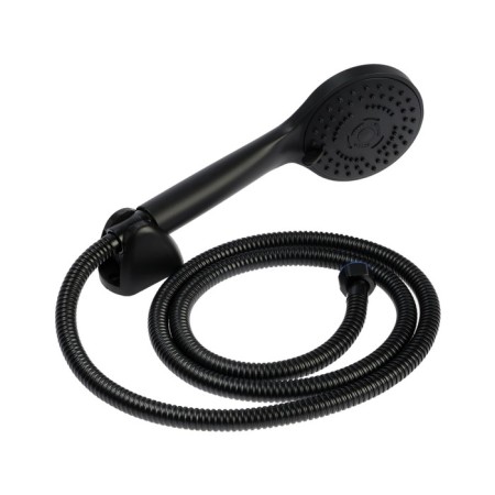 Bath mixer Zein Z3852, single -leaf, shower set, watering can 5 modes, black-8