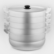 Manti-Kazan, 13 l, with 4 nets, section height 5 cm, metal cover