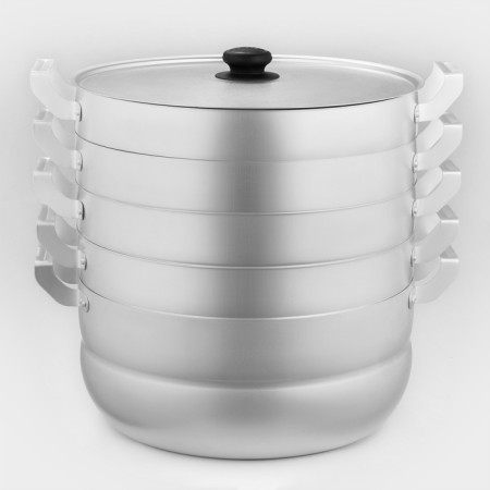Manti-Kazan, 13 l, with 4 nets, section height 5 cm, metal cover
