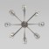 Ceiling Lamp EUROSVET Defi 60138/8, E14, 8x60W, 800x800x450 mm, Nickel color