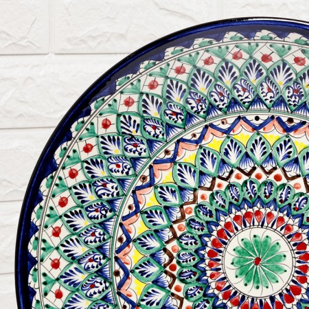 Largan Rishtan ceramics "Patterns", 42 cm, blue-3