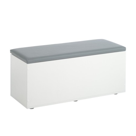 Gerda Pouf, 900x355x432, white/eco -leather gray