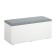 Gerda Pouf, 900x355x432, white/eco -leather gray
