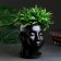 Pot - organizer "Head" Black, 3 l/ 24x19cm