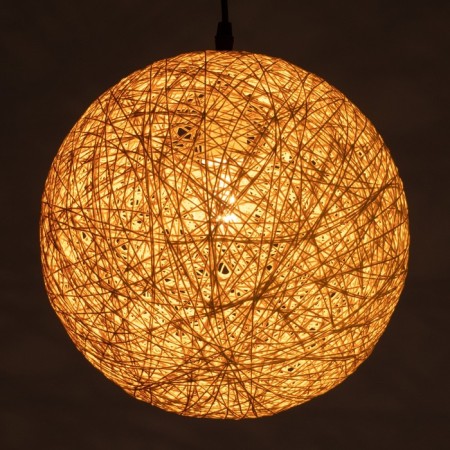 Lamp Bayerlux rattan 1he27 15W yellow 30x30x130 cm-3