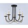 Suspended chandelier Ambrella TR9621/5 BK/CGD, E14, 5x40W D570x410 mm, black/gold