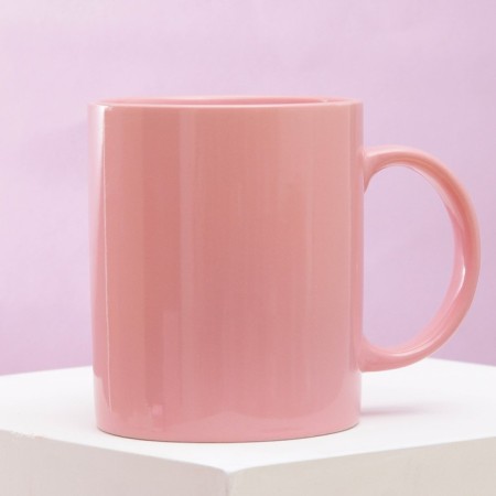 Ceramic mug Girl Boss, 300 ml, pink color-2