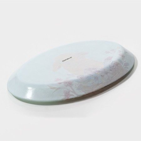 Glass oval shade "Rabbit", oval, 24.5 × 15 cm-3