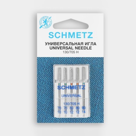 Needles for household sewing machines, universal, No. 70-90, 5 pcs-5
