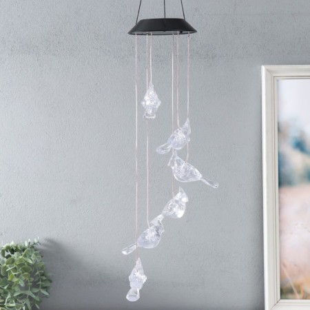 Wind music with illumination from the solar battery "birds" 13x13x55 cm-1
